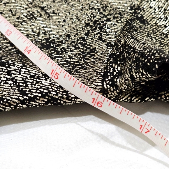 Rolla Coster ✦ Metallic Fit & Flare Mini ✦ Black w/ Gold Shimmer & Cutout Back S - Picture 13 of 17